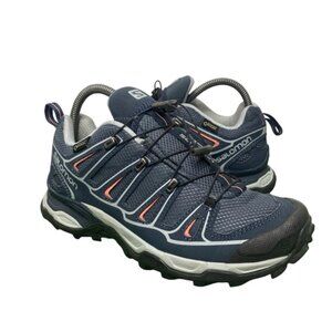 Salomon X-Ultra Gore Tex Womens Blue Outdoor Hiking Athletic Shoes Size 6 371595